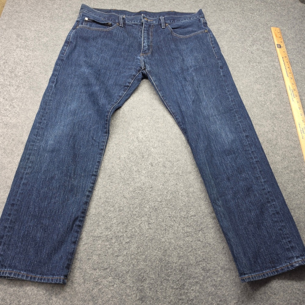 Brooks Brothers Mens 38x30 Dark Wash Straight Leg Stretch Denim Jeans Blue